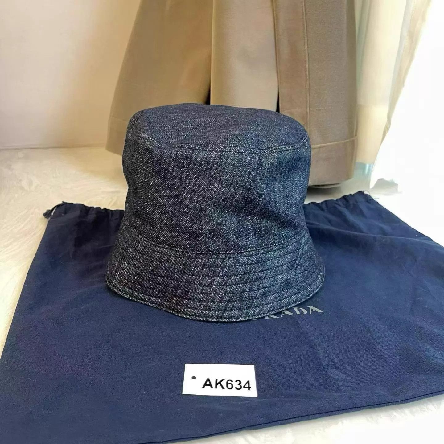 Prada Prada Denim Fisherman Hat M with Dust Bag Size ONE SIZE - 3 Thumbnail