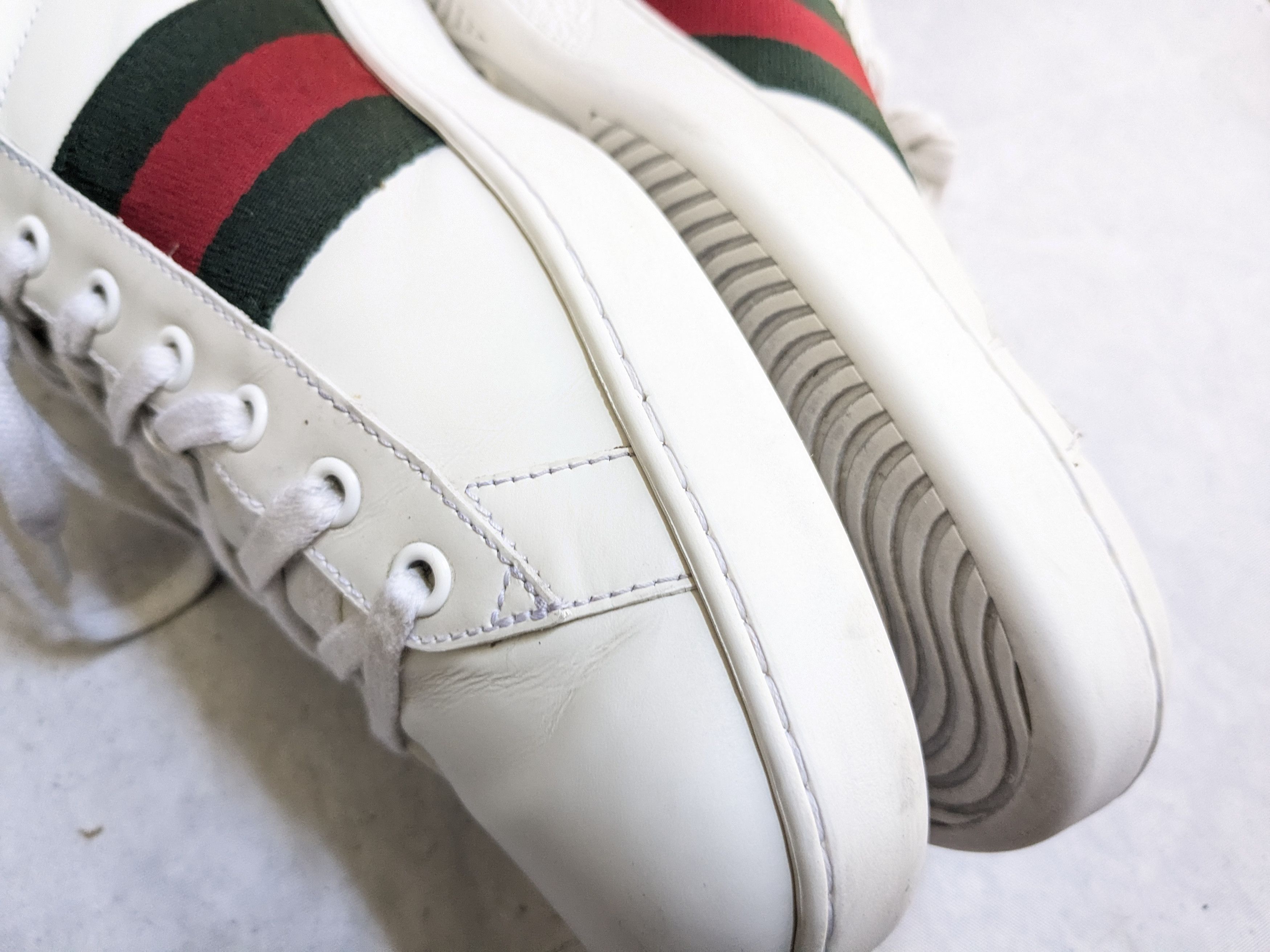Gucci Gucci Ace Sneakers White 10.5 Low Tops Leather Web Size US 10.5 / EU 43-44 - 8 Thumbnail