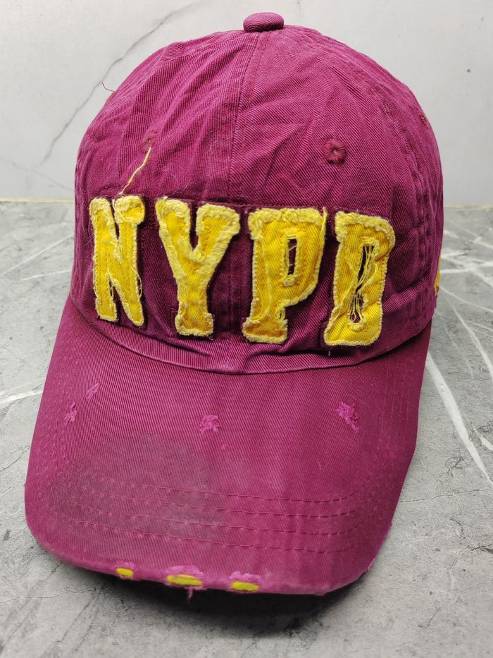 Japanese Brand Vintage NYPD Distressed Style Cap Hat Size ONE SIZE - 1 Thumbnail