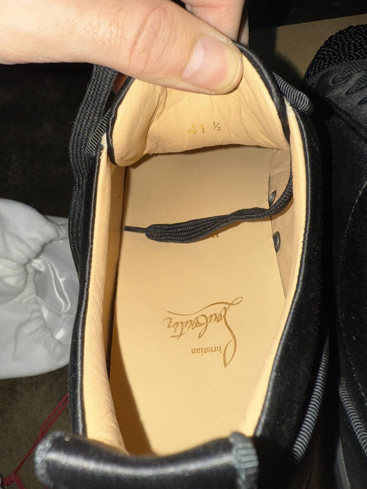Christian Louboutin Louboutin Louis J Strass Orlato Flat Satin/GG Size US 9 / EU 42 - 9 Thumbnail