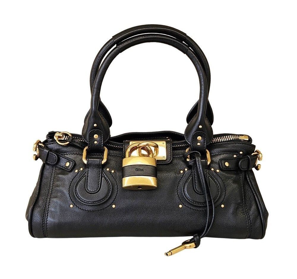 Chloe Paddington Tote Bag Grained Leather Black Size ONE SIZE - 1 Thumbnail