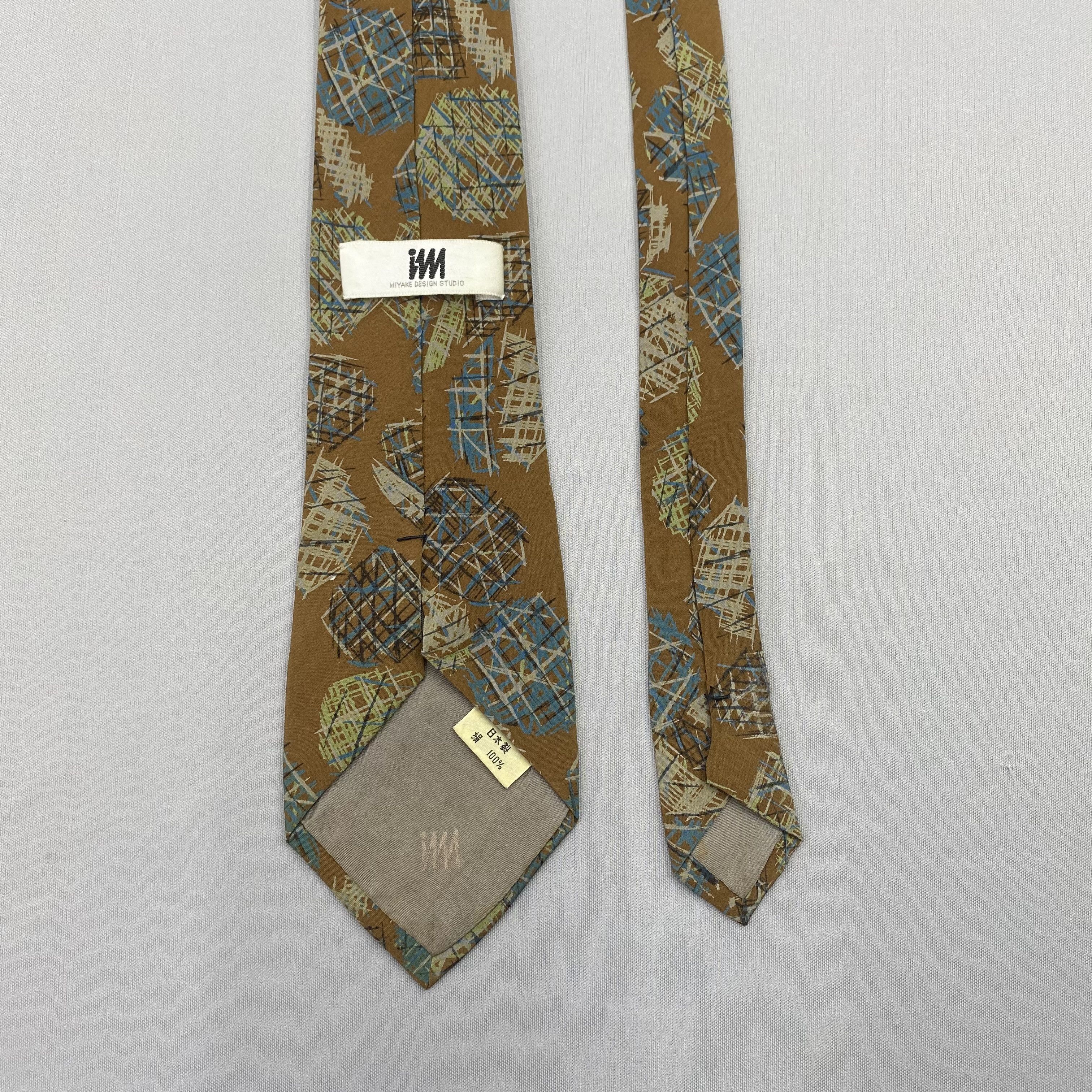 Issey Miyake Vintage Issey Miyake SILK Necktie Cravate Pure Silk Size ONE SIZE - 6 Thumbnail