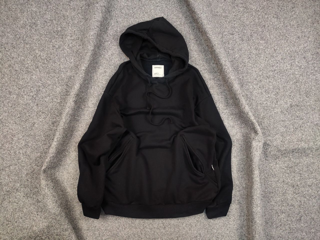 Japanese Brand Bohrhoo Japanese Oversized Black Hooded Avant Garde Size US S / EU 44-46 / 1 - 1 Thumbnail