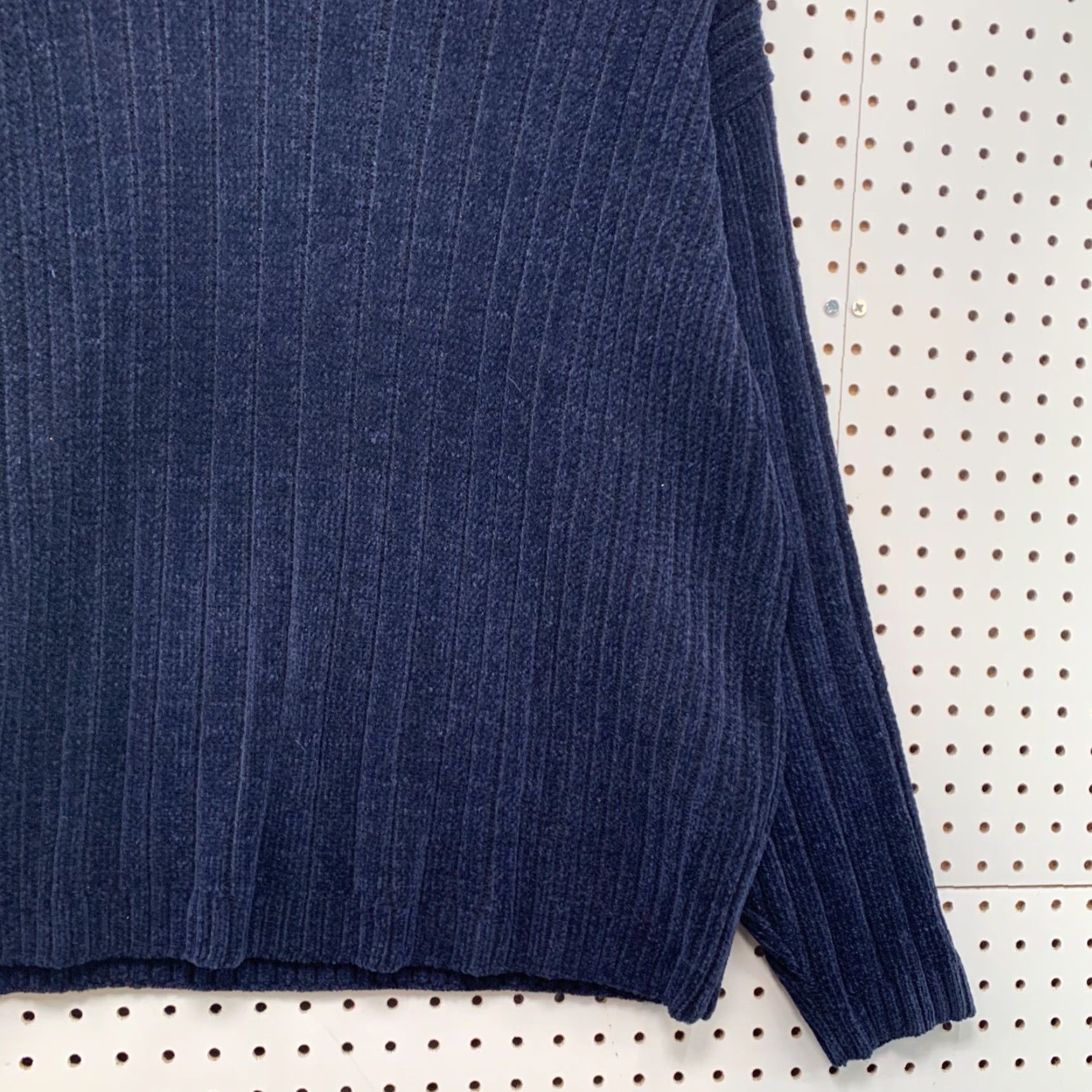Vintage VTG Trader Bay Knit Ribbed Sweater Mens Large Navy Blue Made USA 24x27.5 Crew Neck Pullover Vintage USA Theme Mens Knit Top Size US L / EU 52-54 / 3 - 7 Thumbnail