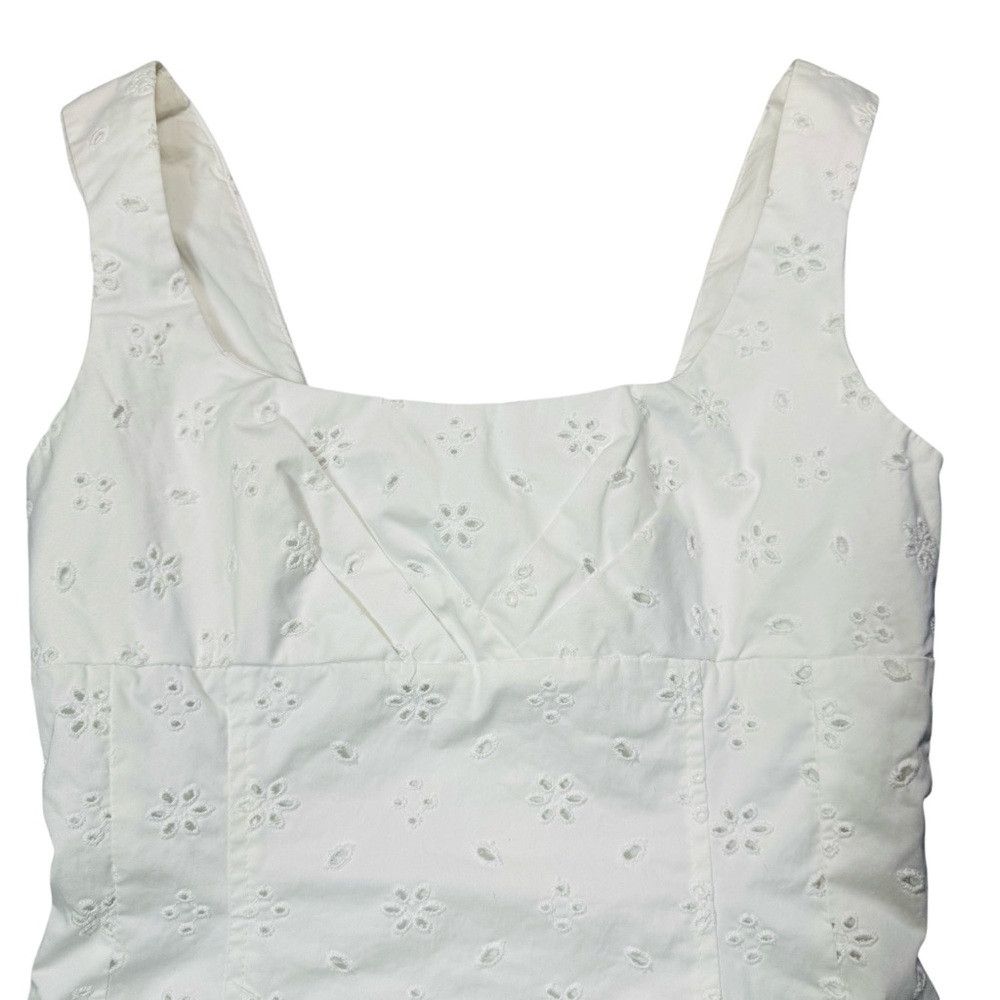 Other Flavio Castellani White Eyelet Cotton Dress Made In Italy S Size M / US 6-8 / IT 42-44 - 5 Thumbnail