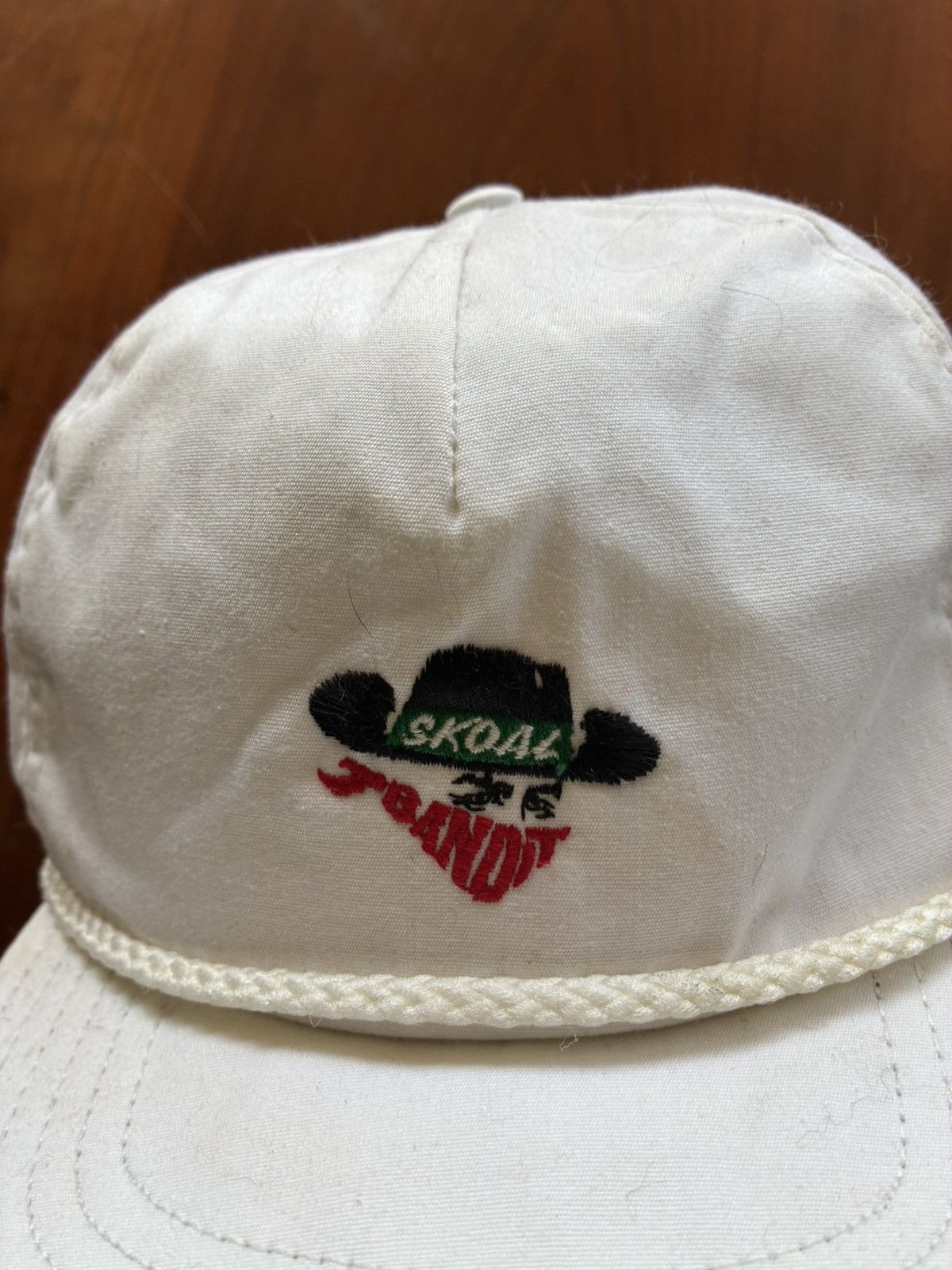 Vintage Vintage 90s Skola bandit white hat Size ONE SIZE - 2 Thumbnail