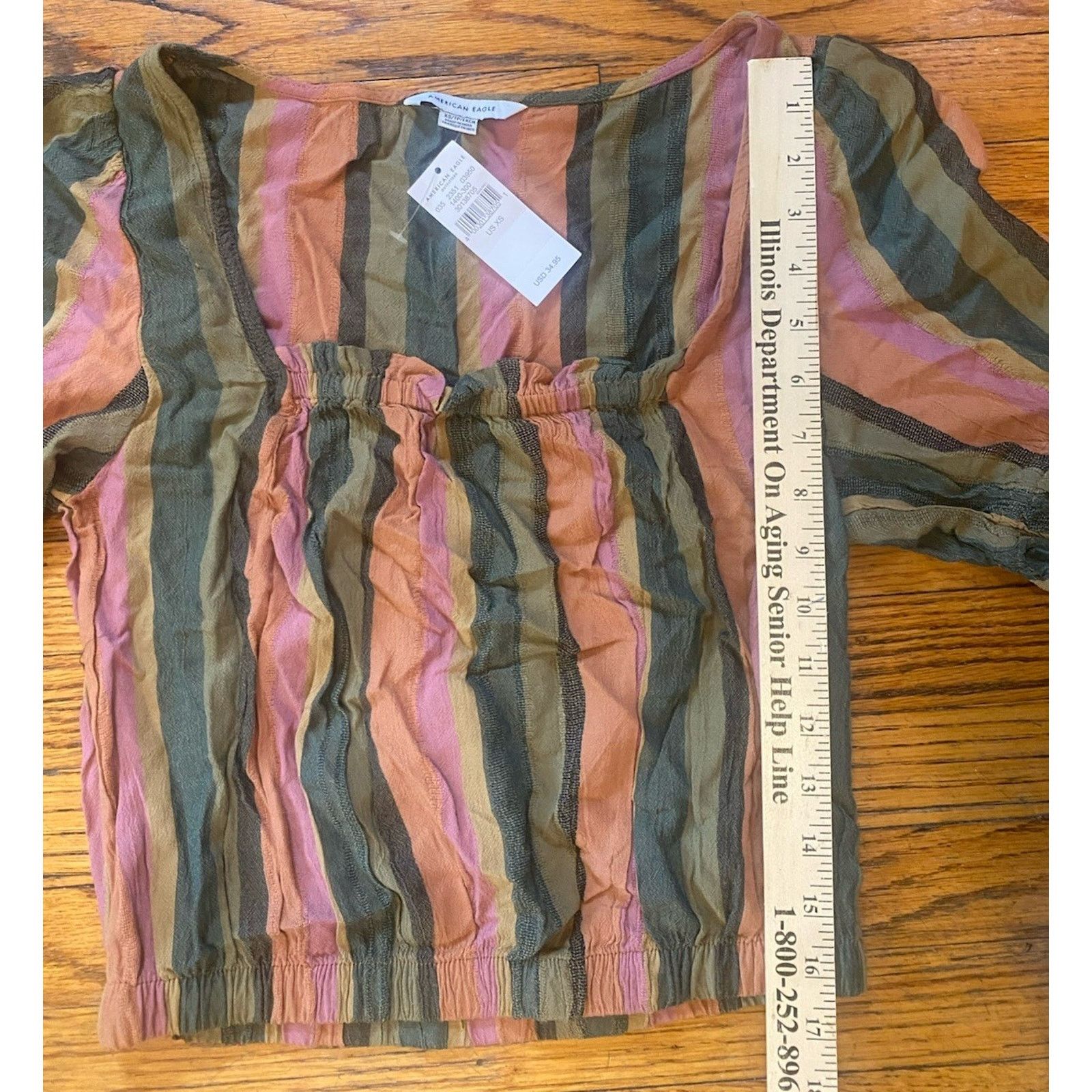 American Eagle Outfitters NWT American Eagle Midriff Top Women’s Shirt XS $35 Size XS / US 0-2 / IT 36-38 - 6 Thumbnail