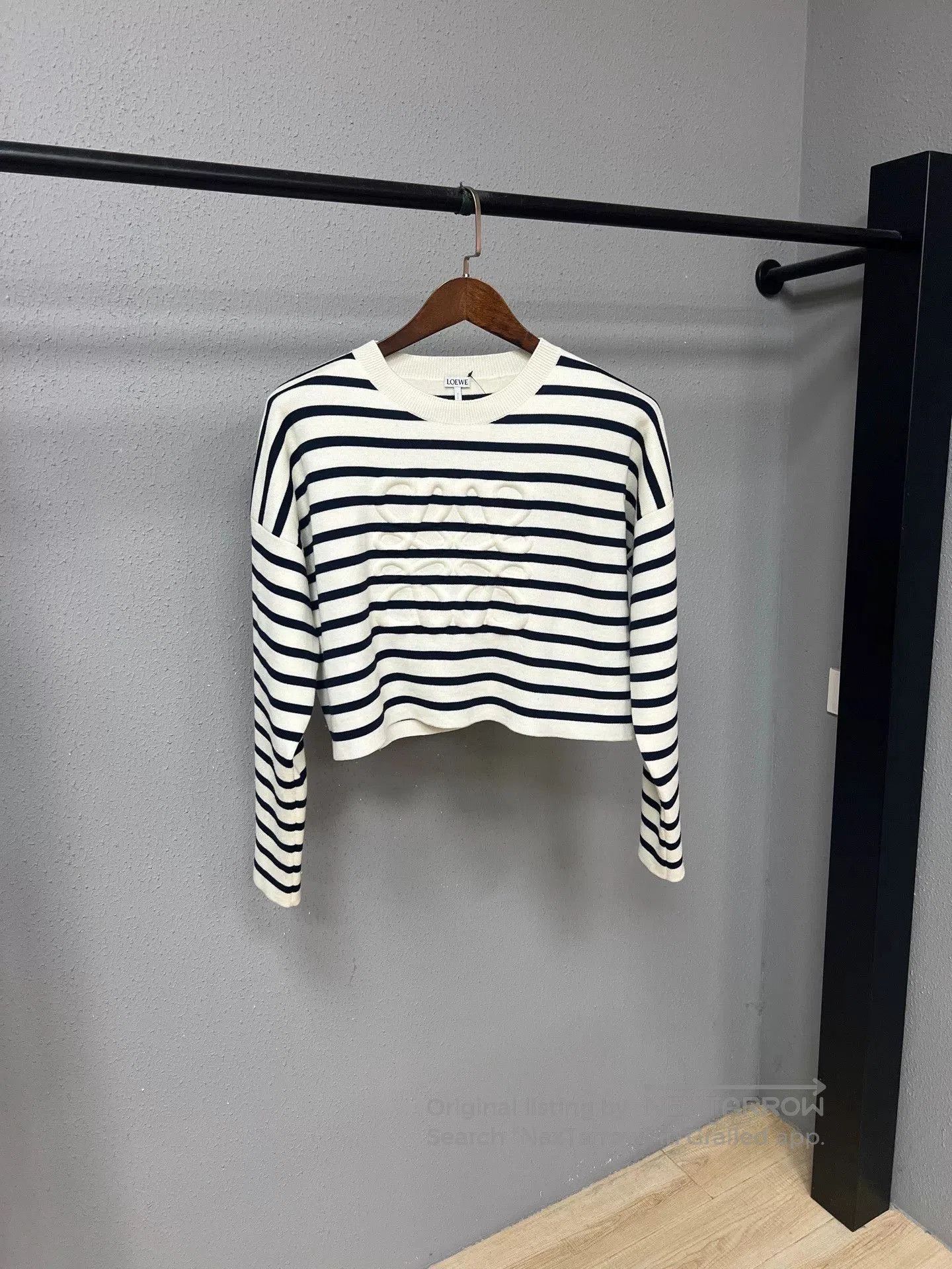 Loewe Loewe Striped Embossed Logo Knit Sweater. Size M / US 6-8 / IT 42-44 - 1 Thumbnail