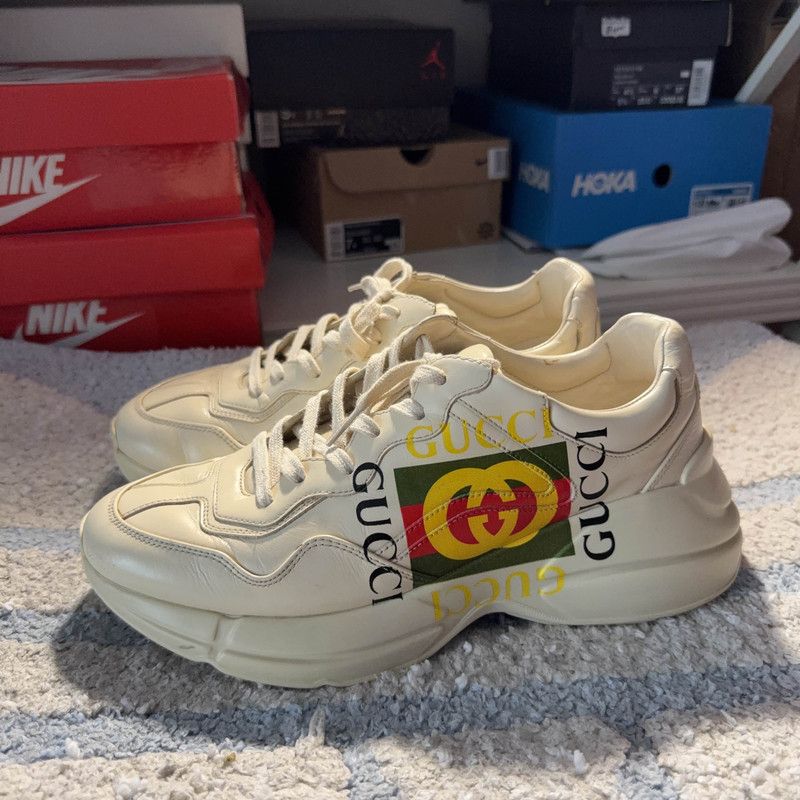 Gucci Gucci Rhyton Low-Top Double G Logo Sneakers Size US 8 / EU 41 - 1 Thumbnail