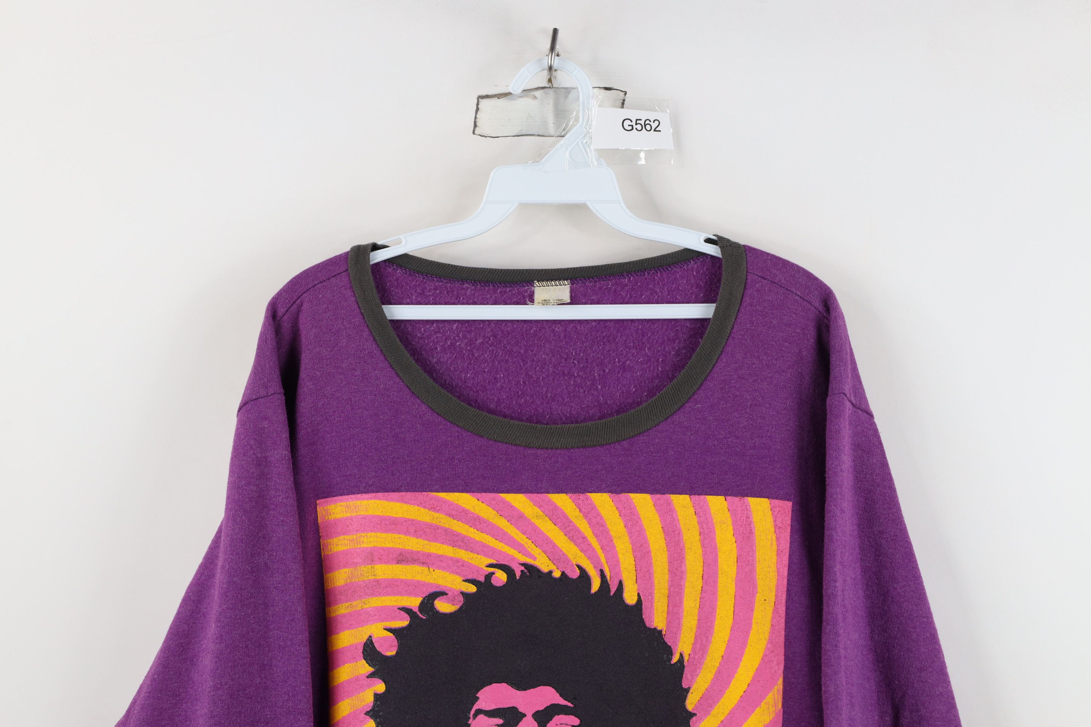 Vintage Vintage 80s Jimi Hendrix Experience Band Ringer Sweatshirt Size XXL / US 16-18 / IT 52-54 - 2 Thumbnail