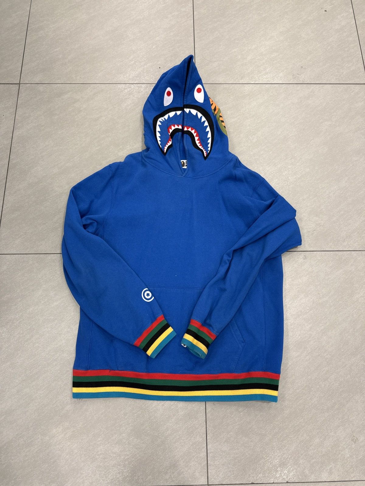 Bape Bape Shark Pullover Blue Size US XL / EU 56 / 4 - 1 Thumbnail