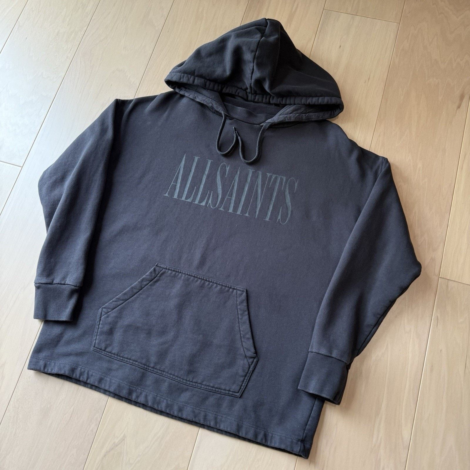 Allsaints All Saints Hoodie XS Dark Gray Hooded Fleece Pullover Size US XS / EU 42 / 0 - 9 Thumbnail