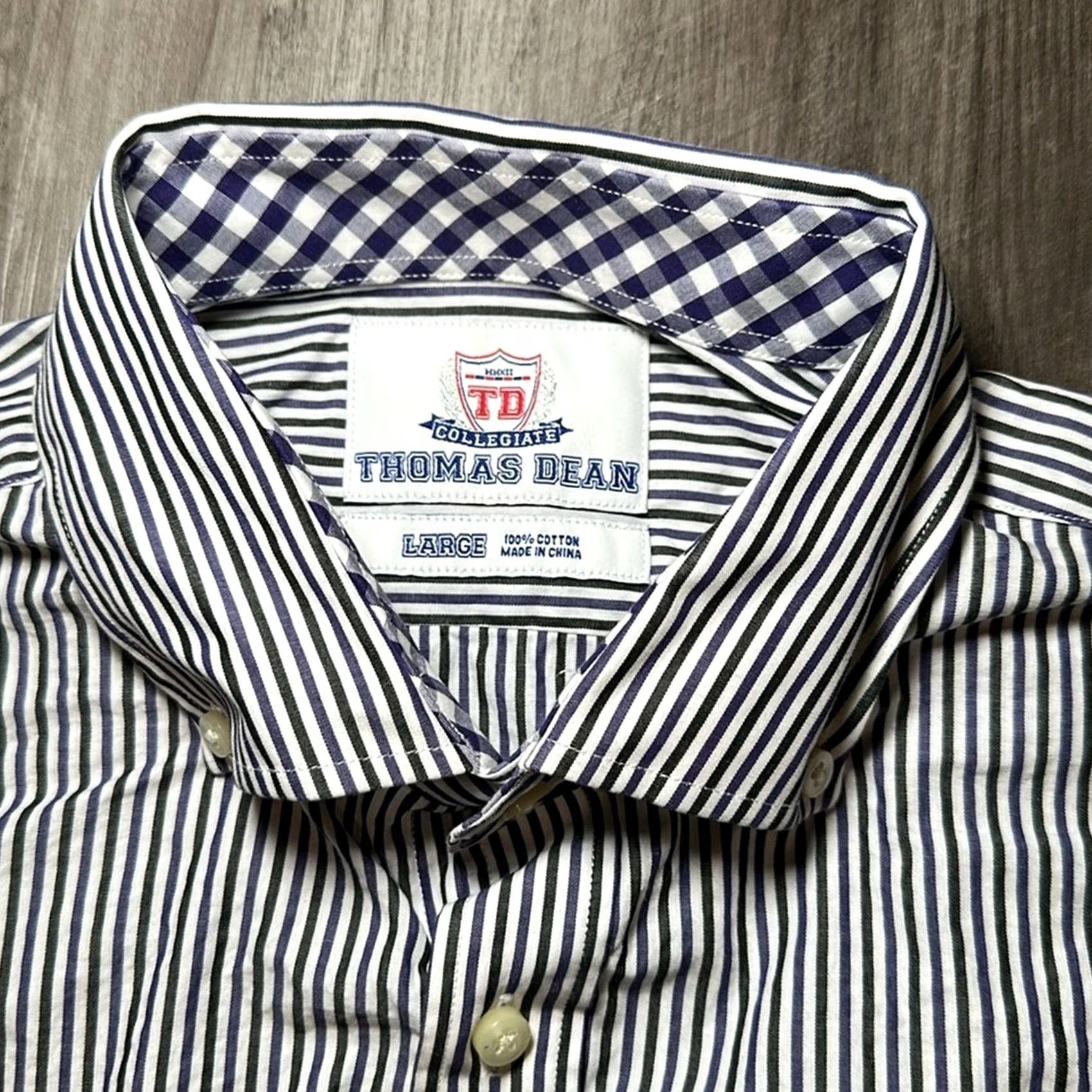 X-LARGE TCU Horned Frogs Thomas Dean Collegiate Long Sleeve Button Down - Large Size US L / EU 52-54 / 3 - 6 Thumbnail