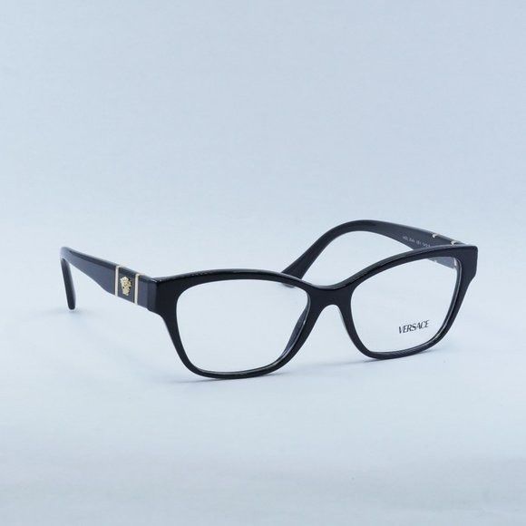 image of New Versace Ve3344 Gb1 54Mm Black Eyeglasses, Women's