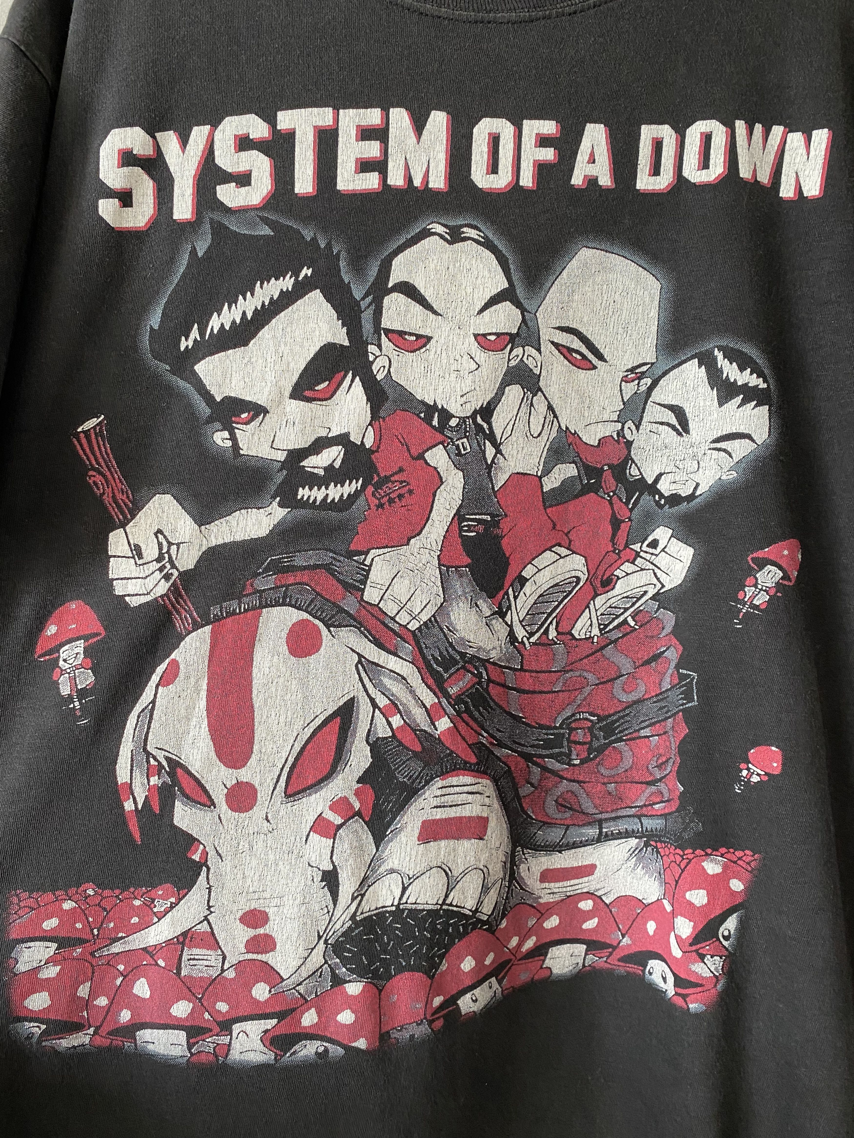 Band Tees × Vintage RARE Vintage 90s System of a Down SOAD metal t-shirt Size US M / EU 48-50 / 2 - 2 Thumbnail