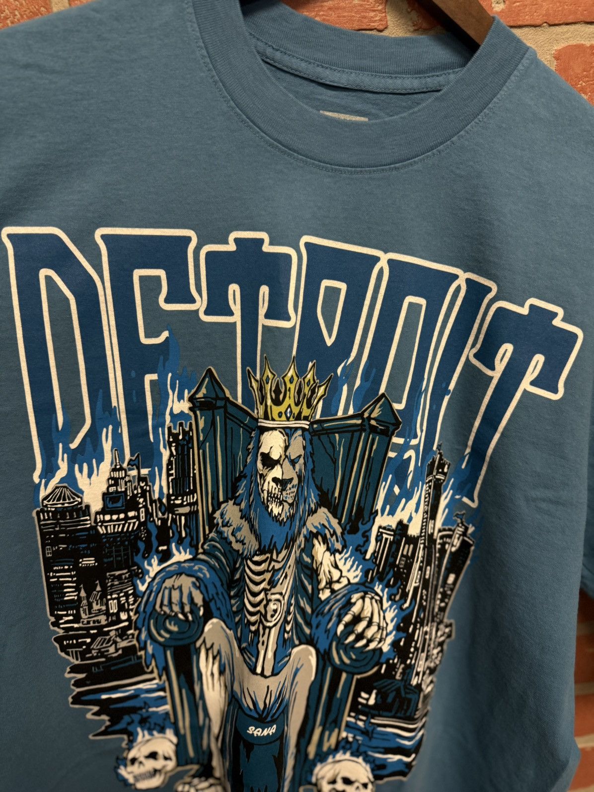 SANA Sana Detroit Lions Tee Size XL Blue Brand New Size US XL / EU 56 / 4 - 4 Thumbnail