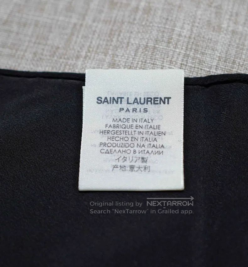 Saint Laurent Paris Saint Laurent Paris Black Silk Dupioni Bow Tie, Necktie, B Size ONE SIZE - 3 Thumbnail