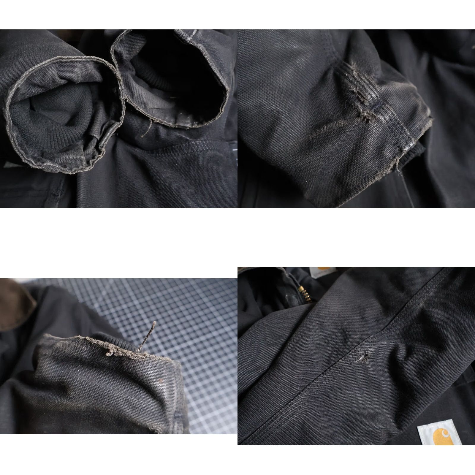Carhartt VINTAGE Carhartt C26 Jacket Mens XL Black Duck Canvas Corduroy Collar Quilted Lined 90s Grunge Retro Bomber Jacket Full Zip Pockets Workwear Casual Size US XL / EU 56 / 4 - 8 Thumbnail