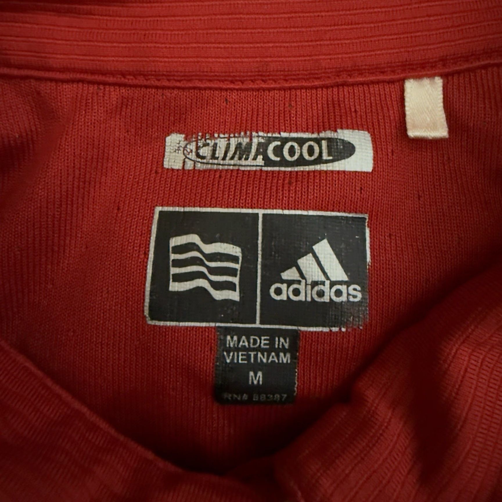 Adidas VINTAGE Adidas Climacool Athletic Polo Shirt Womens Medium Red Activewear Size M / US 6-8 / IT 42-44 - 4 Thumbnail