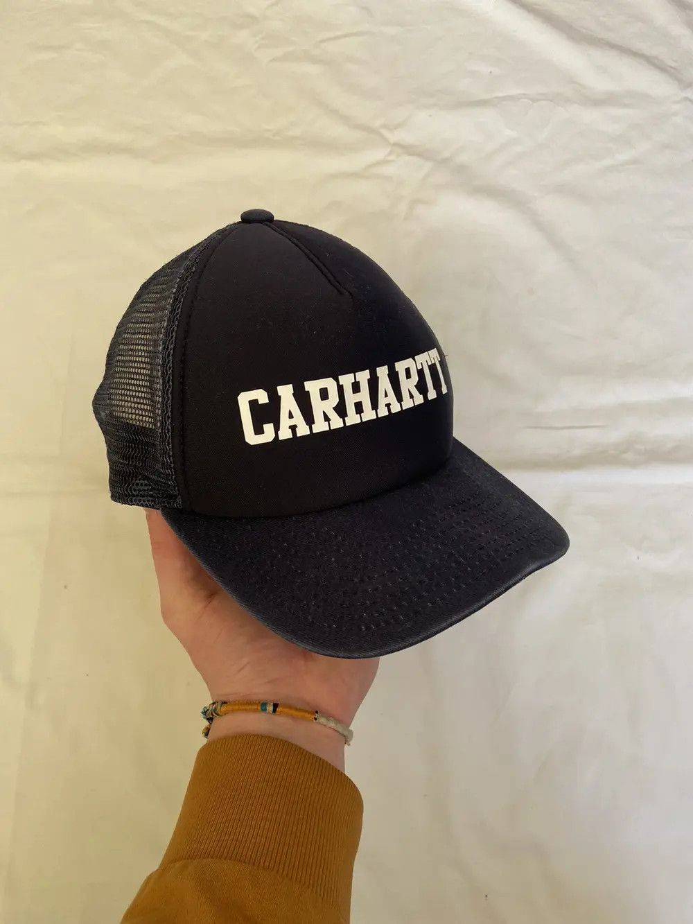 Carhartt VINTAGE CARHARTT CAP TRUCKER DAD HAT BIG LOGO Y2K FADED SKAT Size ONE SIZE - 1 Thumbnail