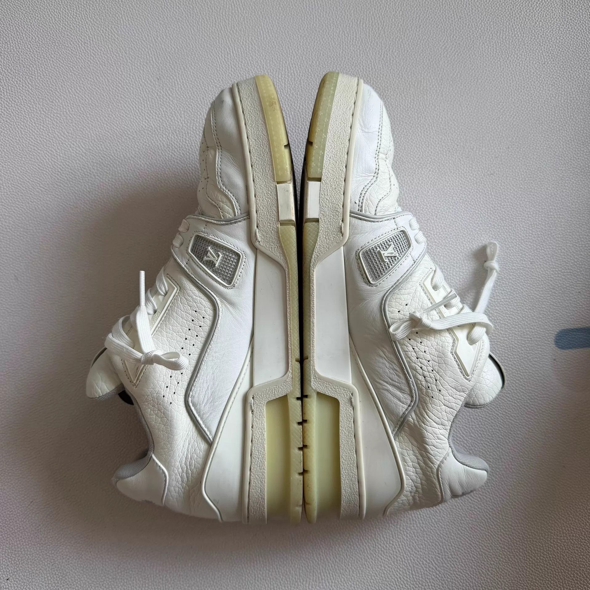 Louis Vuitton LV White Cement Trainer US6/EU40 Uncleaned w/Box Size US 7 / EU 40 - 5 Thumbnail