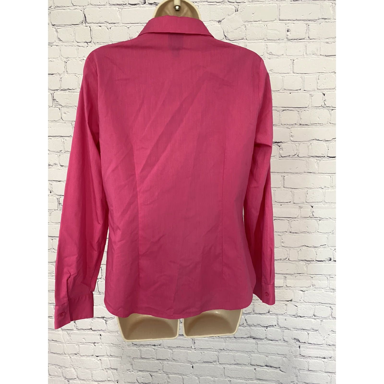 Worthington Worthington Blouse Button Up Warm Pink Women's Size 8 Regular Long Sleeve Collared Button Cotton Polyester Spandex NWT Size M / US 6-8 / IT 42-44 - 4 Thumbnail