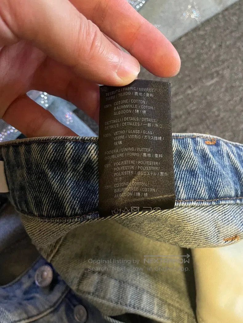 Other Balenciaga Denim Jeans with Paris Tower Rhinestones. Size US 29 - 9 Thumbnail
