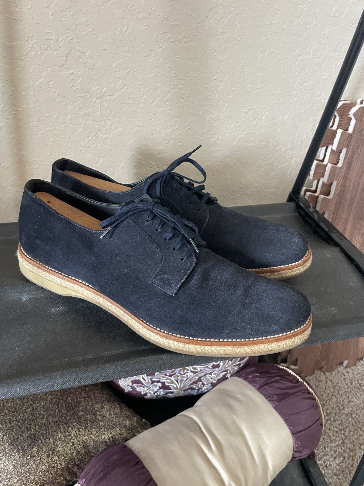 Prada Suede Derby’s w/espadrille soles Size US 13 / EU 46 - 3 Thumbnail