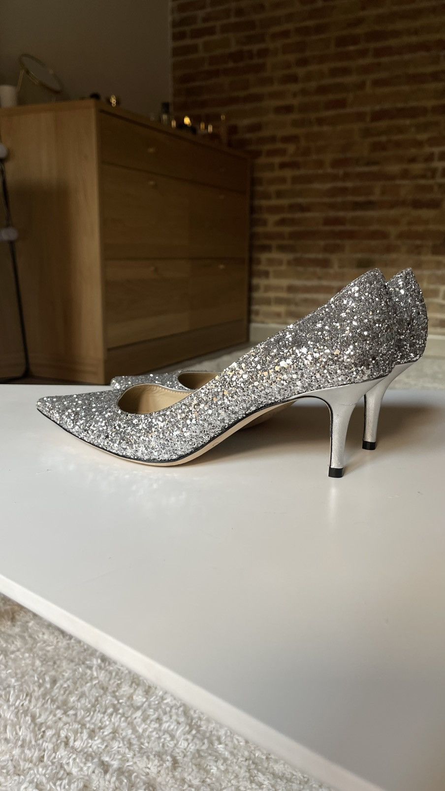 Jimmy Choo Jimmy Choo Glitter Pointed Heels Size 39 Size US 9 / IT 39 - 2 Thumbnail
