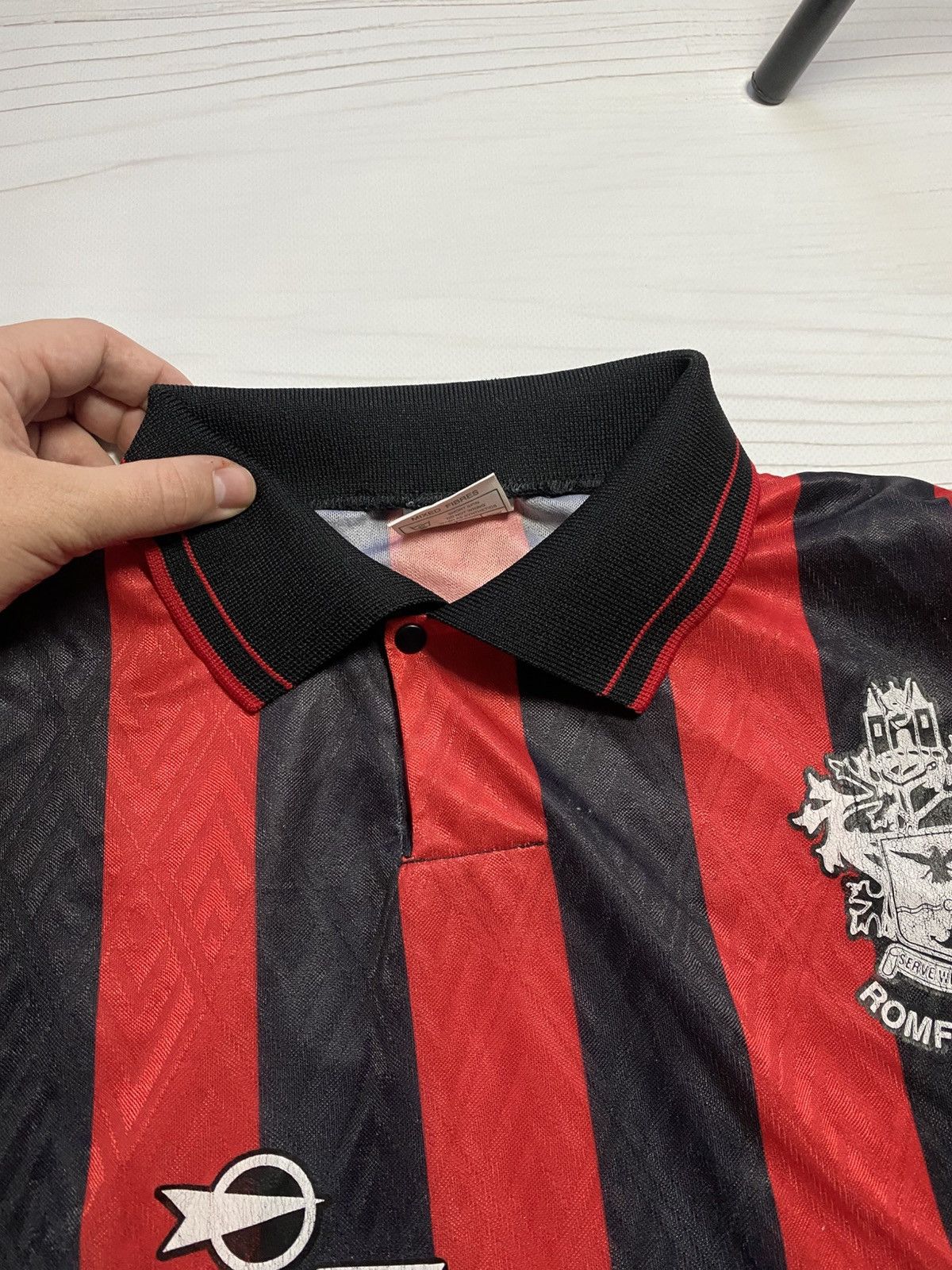 Vintage Vintage Romford F.C. Home Shirt 1992–95 #10 Match Worn Size US XL / EU 56 / 4 - 9 Thumbnail
