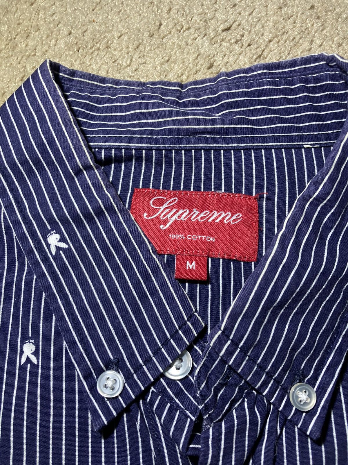 Playboy × Supreme SS11 Supreme Playboy Button Striped Logo All Over Bunny 2011 Size US M / EU 48-50 / 2 - 4 Thumbnail