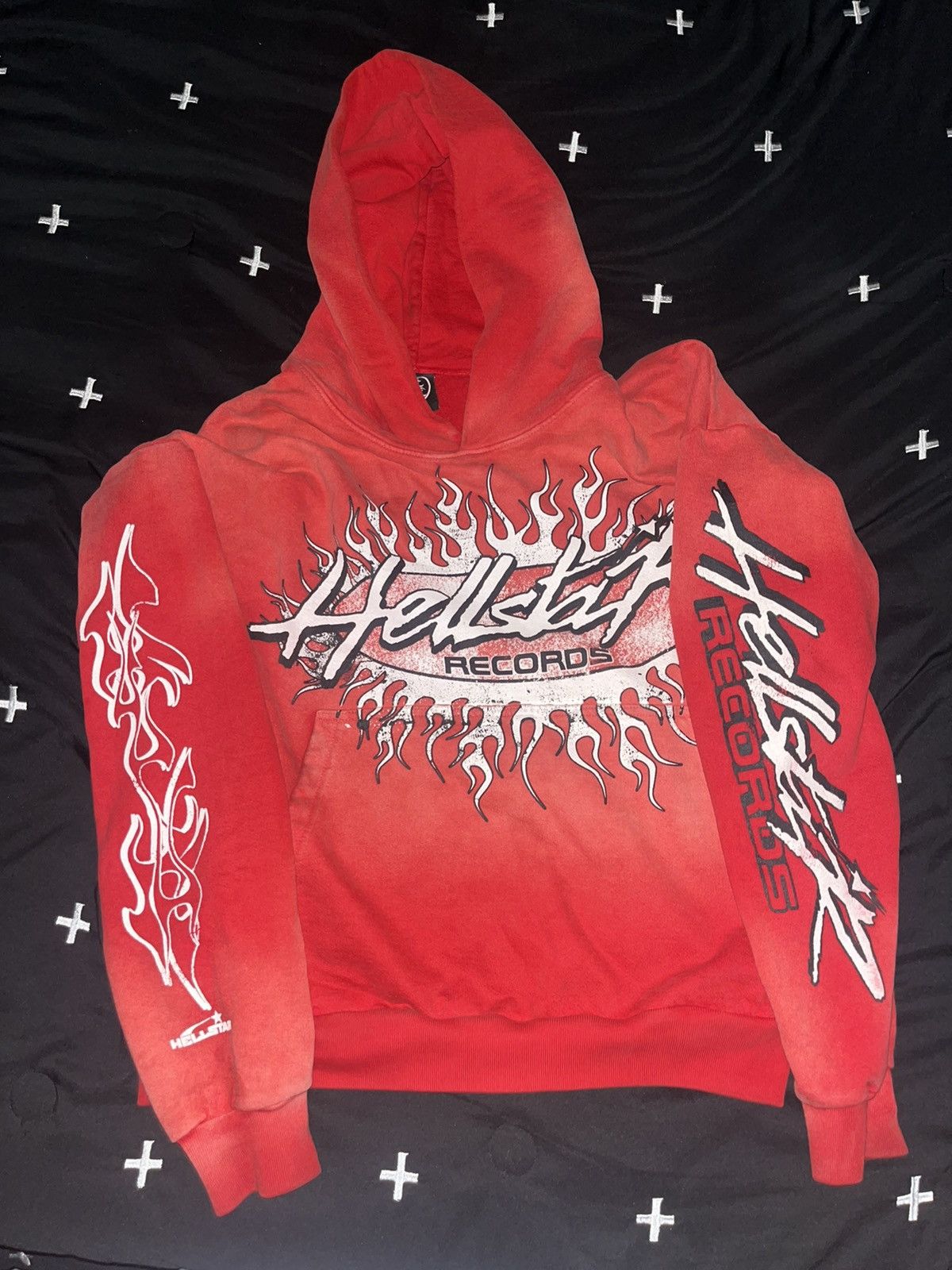 image of Hellstar Capsule 9 Hoodie (Red), Men's (Size Small)