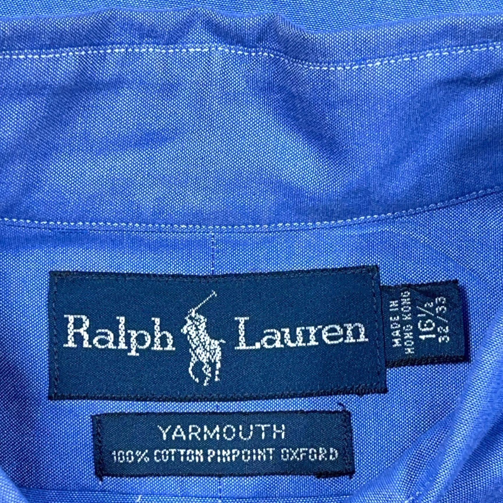 Ralph Lauren Ralph Lauren Shirt Men Large Blue Button Up Yarmouth Pointpin Oxford 16.5 32/33 Button-Front Casual Shirt Mens Blue Cotton Regular Laundry Clothcloth Size US L / EU 52-54 / 3 - 3 Thumbnail