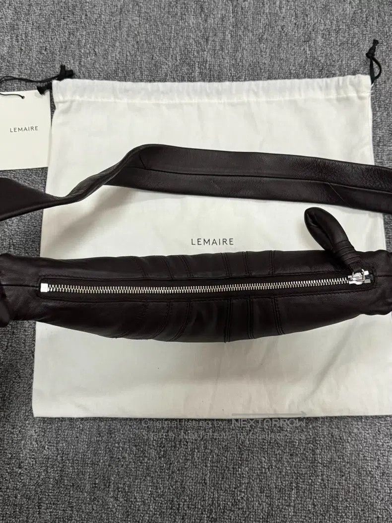 Lemaire LEMAIRE Dark chocolate brown sheepskin horn bag Size ONE SIZE - 7 Thumbnail