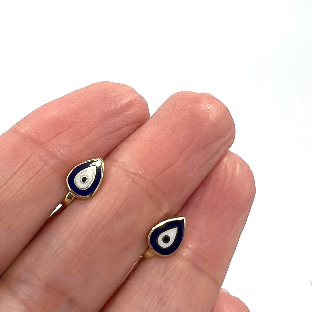 Other 14K Yellow Gold Eye-Shaped Earrings, Elegant and Stylish Size ONE SIZE - 2 Thumbnail