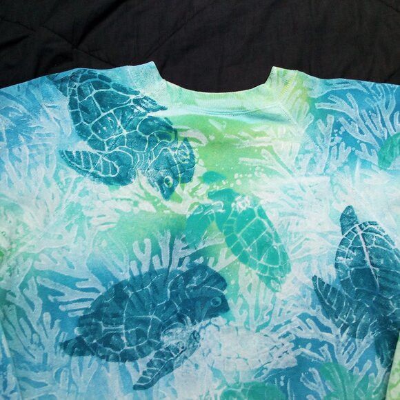 Vintage Vintage Deep Sea T'S Sea Turtle AOP Crewneck Sweatshirt Size US L / EU 52-54 / 3 - 1 Thumbnail