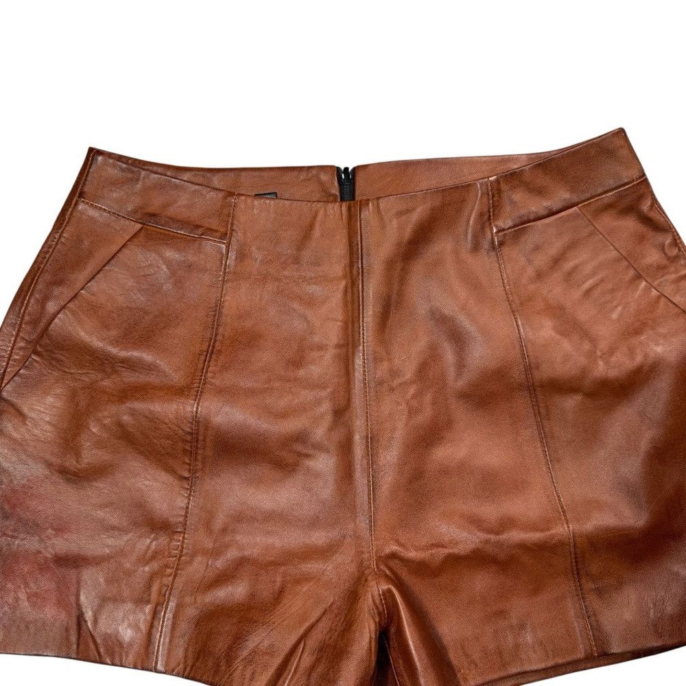 Other NWT New Decrum Real Lambskin Brown Leather Shorts Size XL Size 36" / US 14 / IT 50 - 4 Thumbnail