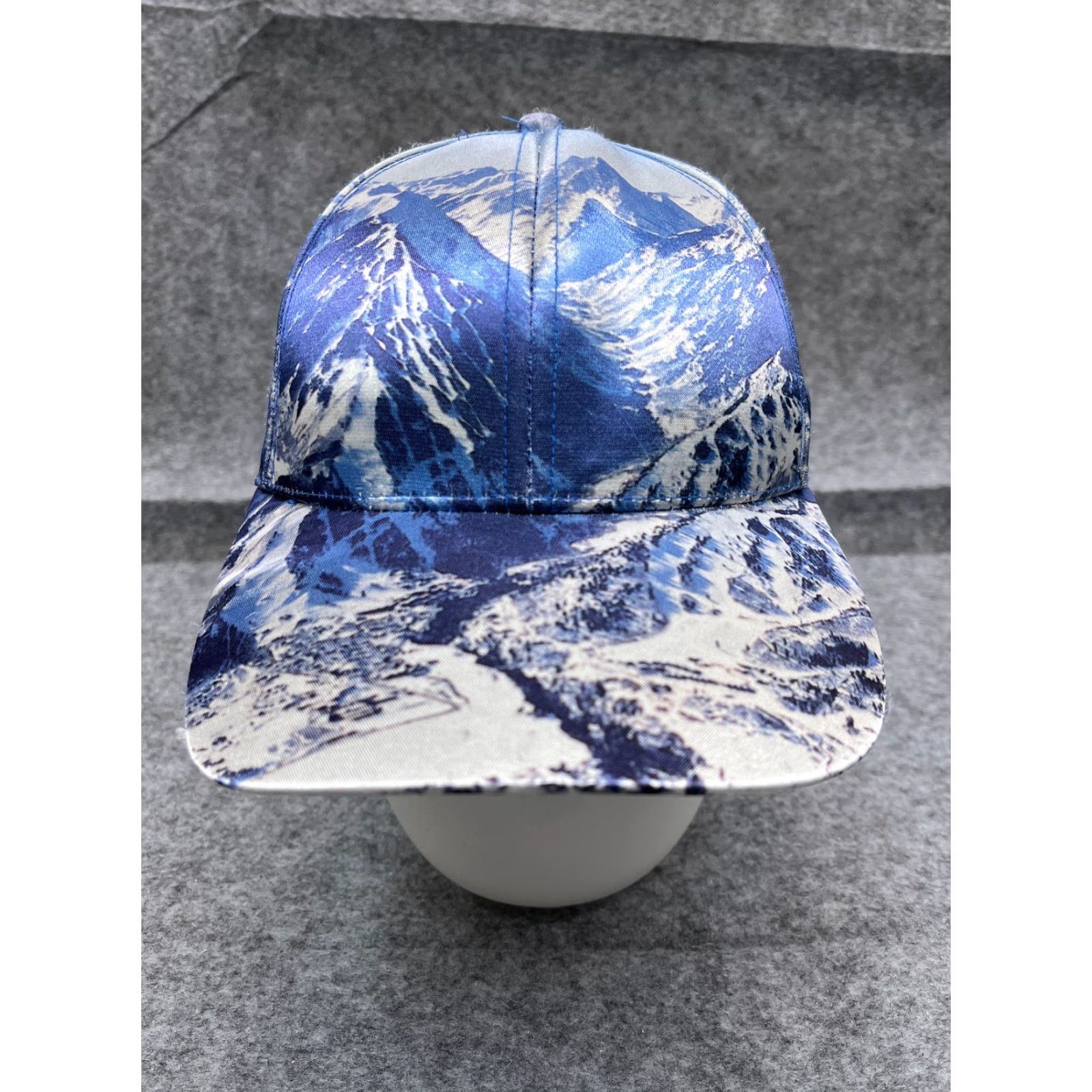 Vintage Snowy Mountains Hat Cap Strap Back Adult One Size Blue 100% Polyester Outdoor Size ONE SIZE - 2 Thumbnail