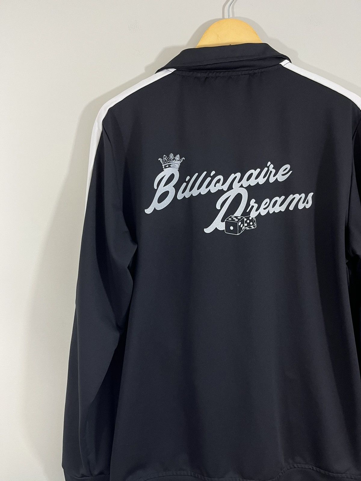Vintage Billionaire Dreams Dice Black Stripe Track Jacket Size US L / EU 52-54 / 3 - 13 Thumbnail
