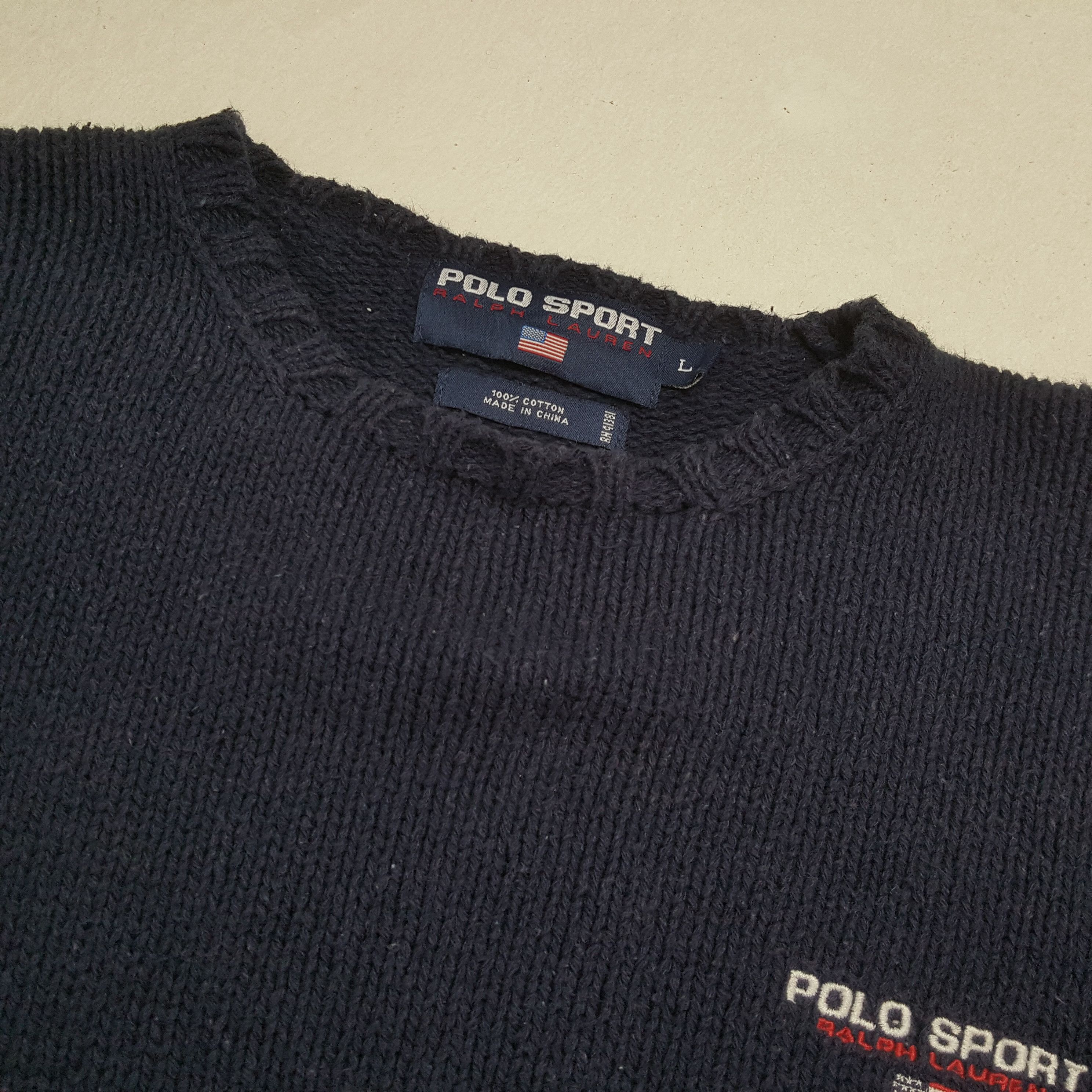 Polo Ralph Lauren × Vintage POLO SPORT RALPH LAUREN Knitwear Sweatshirt Size US L / EU 52-54 / 3 - 9 Thumbnail