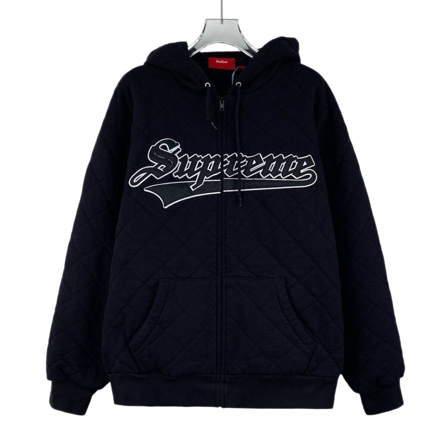 Supreme Supreme Quilted Logo Zip Up Hoodie Size M Size US M / EU 48-50 / 2 - 1 Thumbnail