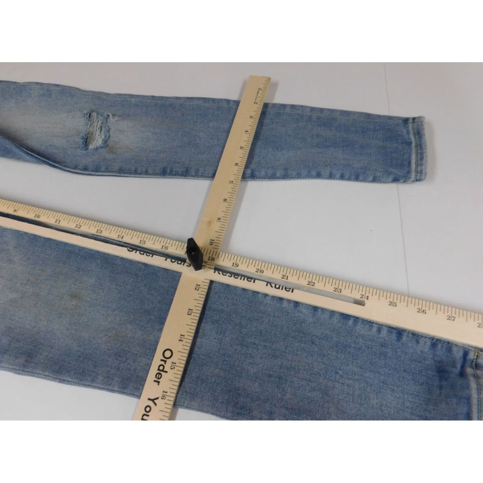 Vintage Arizona Jeans Womens 0 High Rise Skinny Blue Light Denim Zip Pockets 28in Inseam Regular Stretch Size 25" / US 0 / IT 36 - 7 Thumbnail