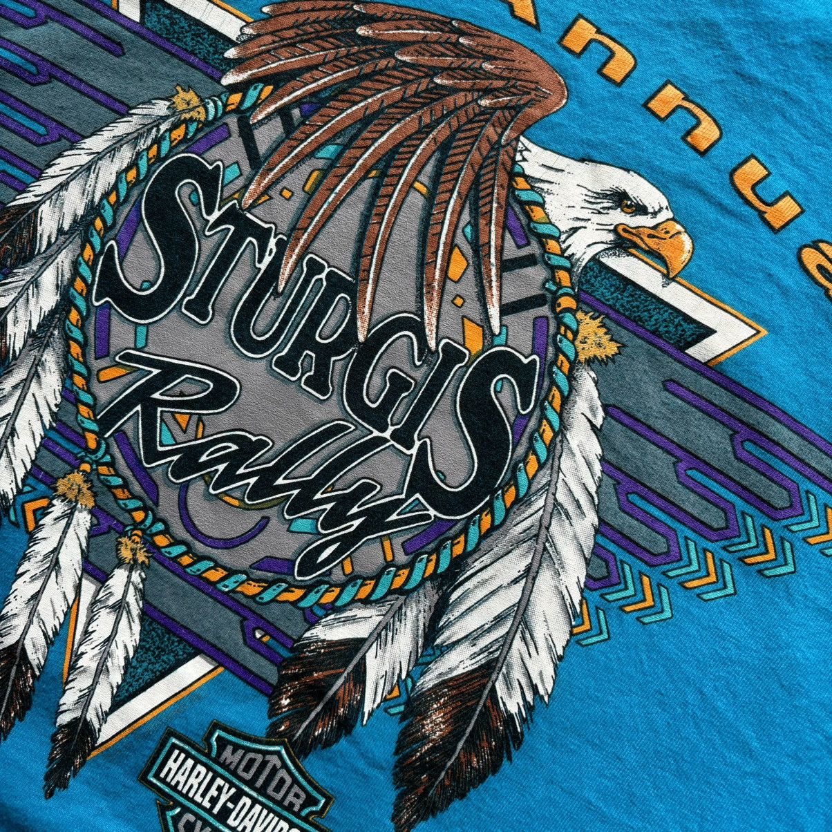 Harley Davidson × Vintage vintage 90s 1995 HARLEY DAVIDSON EAGLE SOUTH DAKOTA t-shirt Size US L / EU 52-54 / 3 - 9 Thumbnail