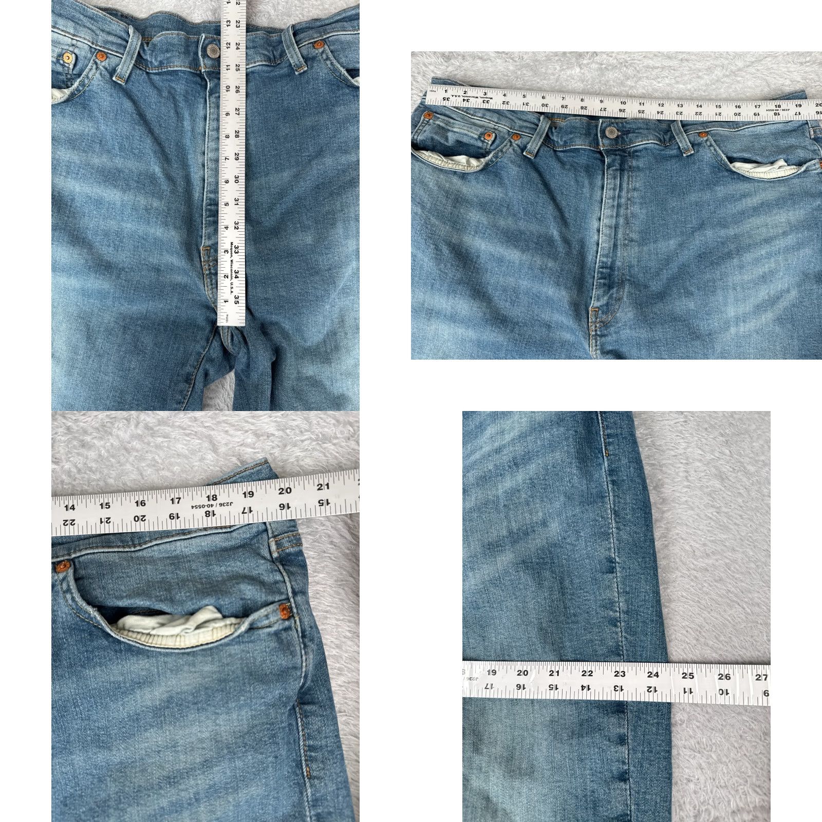 Levi's Levis Jeans Adult 42 Blue Denim Cotton 541 Big E Premium Retro Mens Size US 42 / EU 58 - 9 Thumbnail