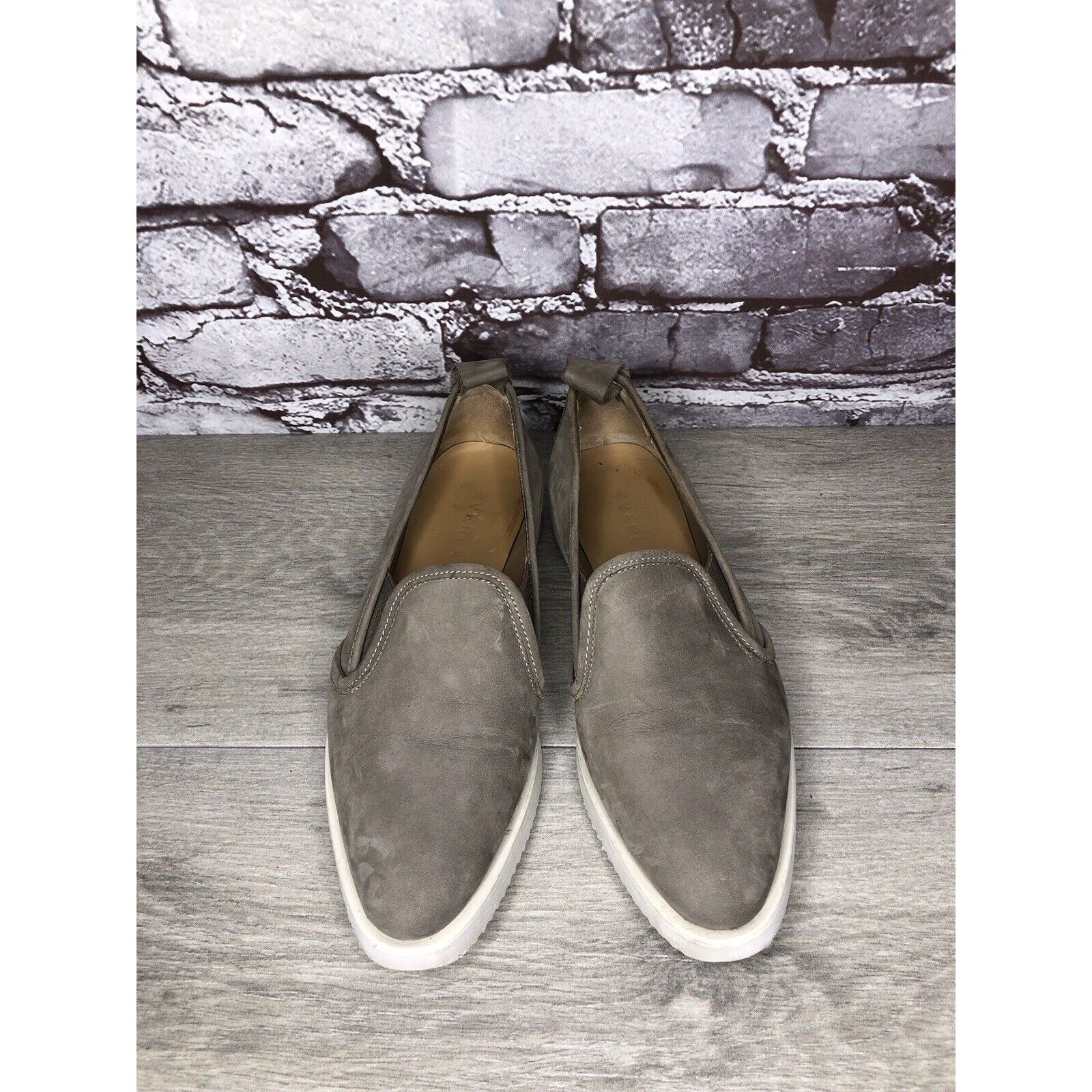 Everlane Everlane Gray Suede Almond Toe Slip On Casual Loafer Shoes W Size US 6 / IT 36 - 2 Thumbnail