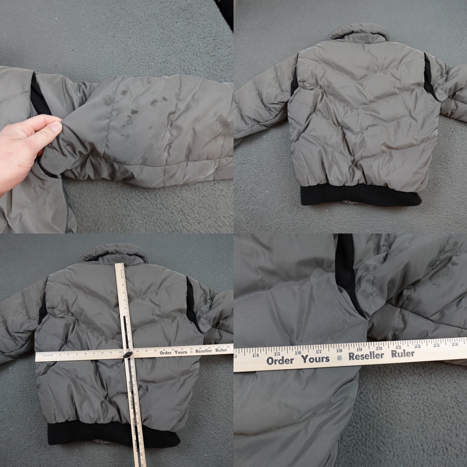 The North Face VINTAGE The North Face Jacket Mens Medium Gray Down Puffer Bomber USA 80s Size M / US 6-8 / IT 42-44 - 8 Thumbnail