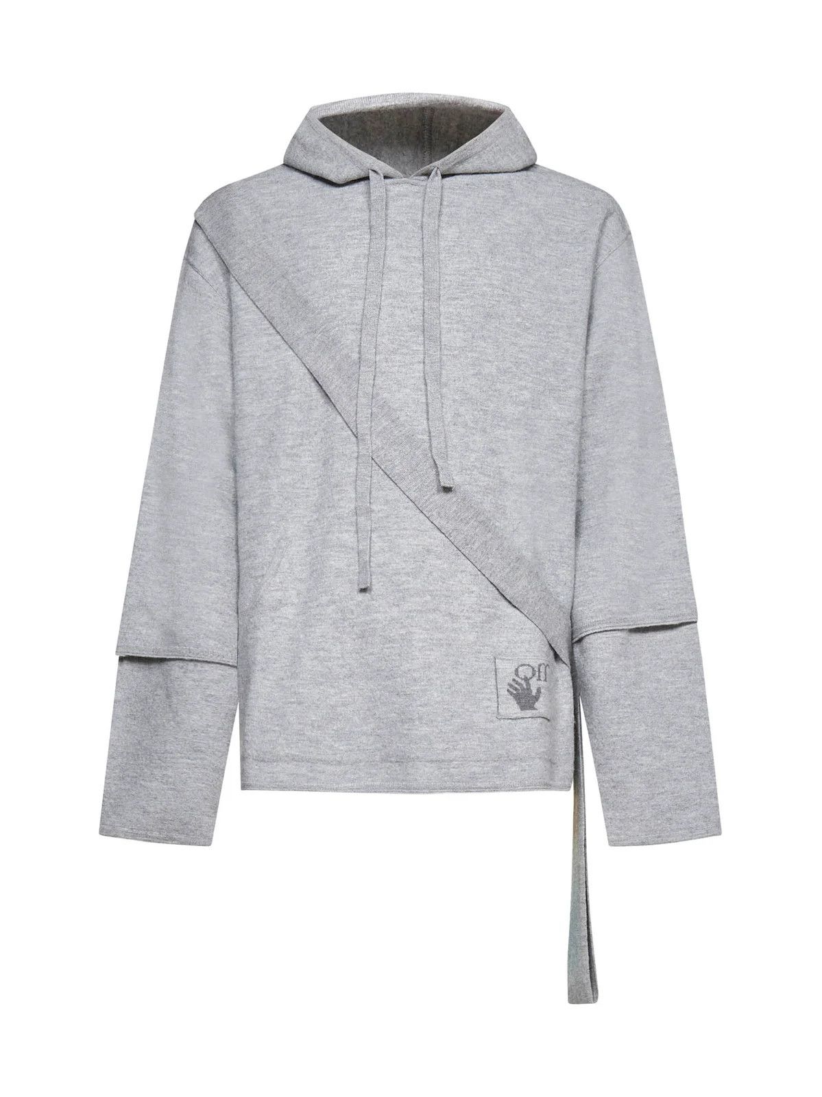 o1y0325 Logo Hooded Sweater in Grey