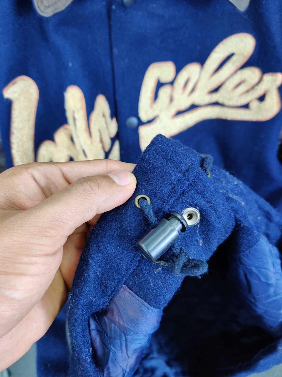 Vintage Authentic American Los Angeles Wool Varsity Leather Jacket Size US L / EU 52-54 / 3 - 13 Thumbnail