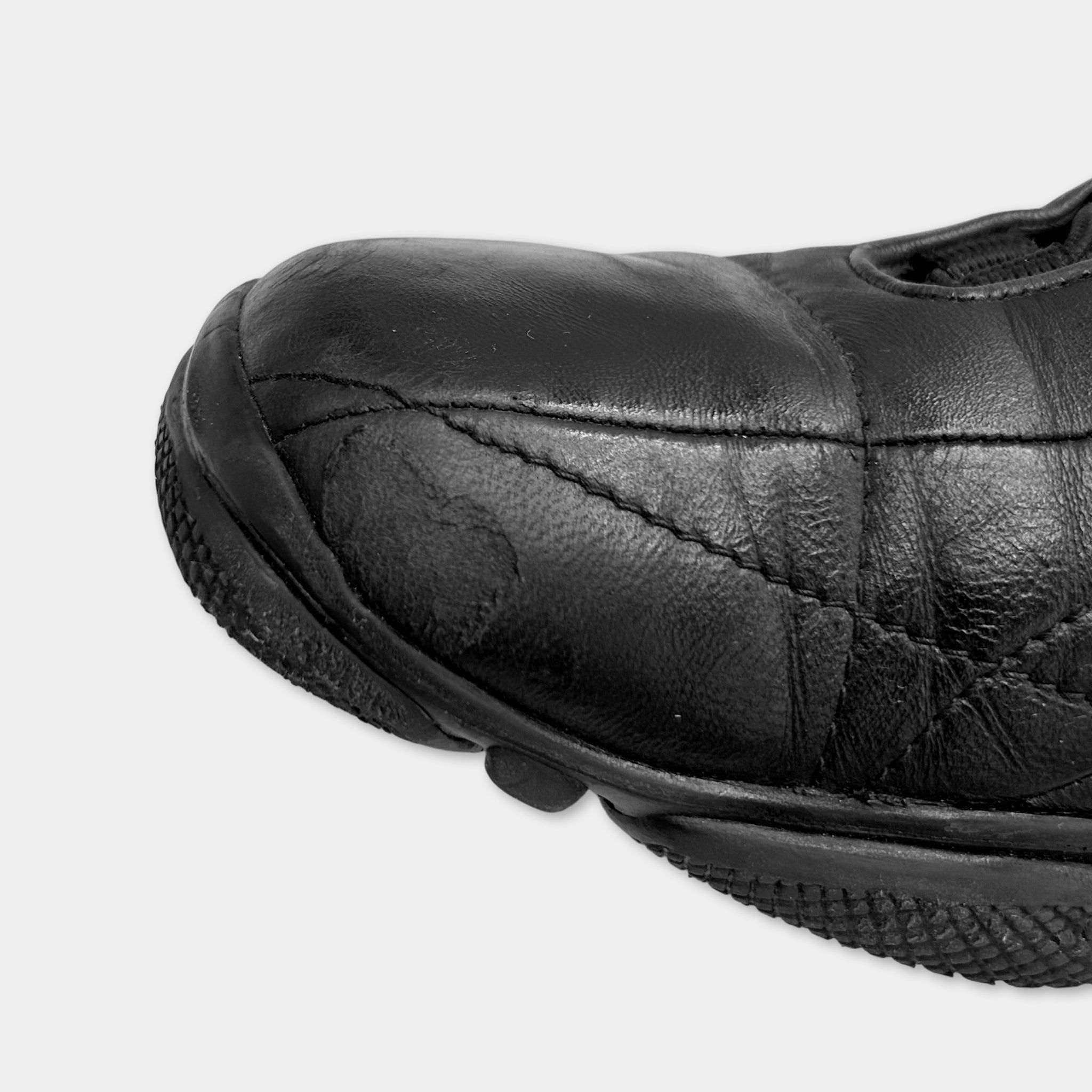 Prada Prada 2000s Black Leather Sneakers Size US 9 / IT 39 - 4 Thumbnail