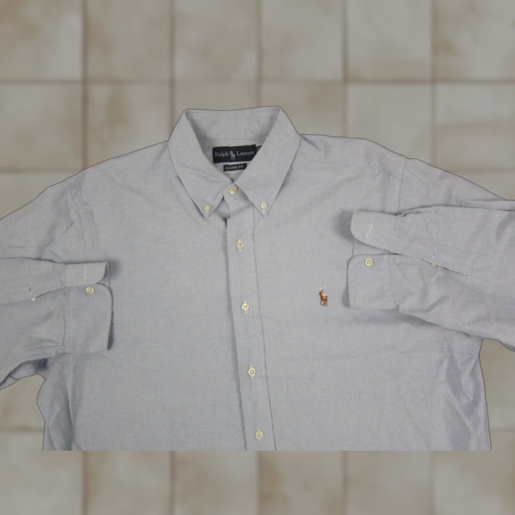 Ralph Lauren Ralph Lauren Shirt XL Adult Blue Oxford Button-Up Mens Classic Fit Size US XL / EU 56 / 4 - 1 Thumbnail